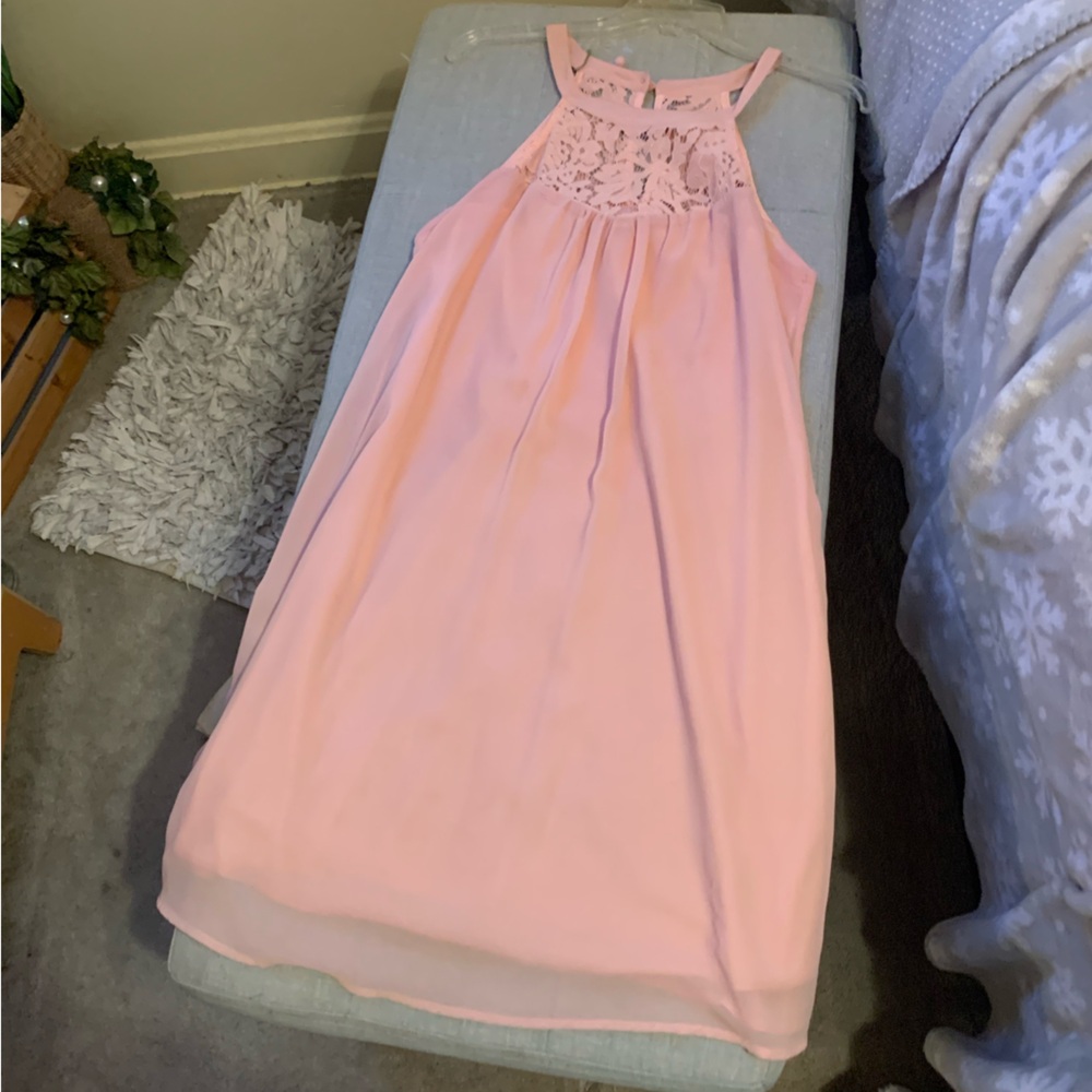 Pink Sleeveless Short dress